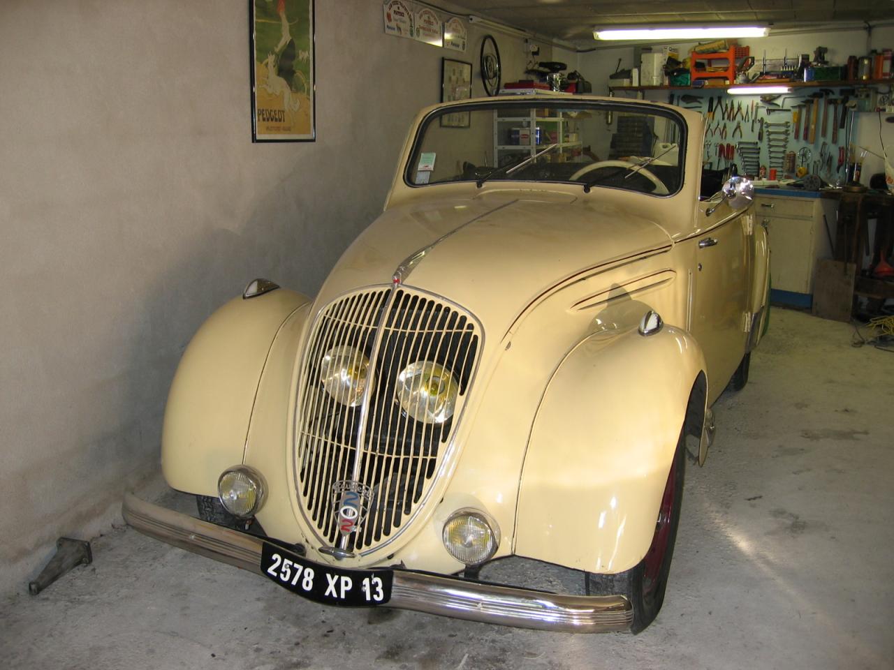 Restauration d'une Peugeot 202 cabriolet 1939